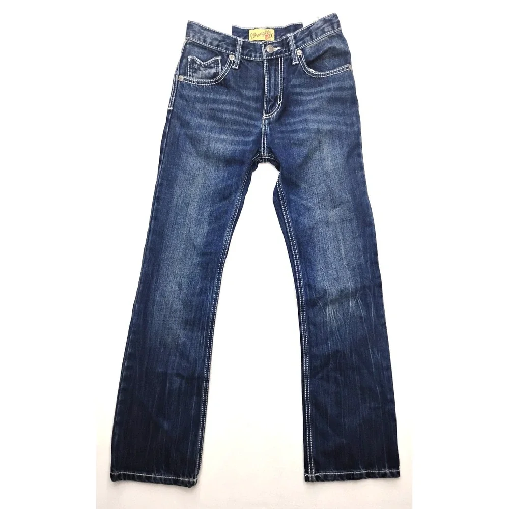 Wrangler 20X Boy's Vintage Boot Cut Jeans Thick Stitch Size 12 Regular